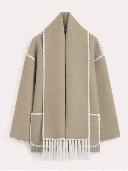 LM | Stylish warm scarf and jacket