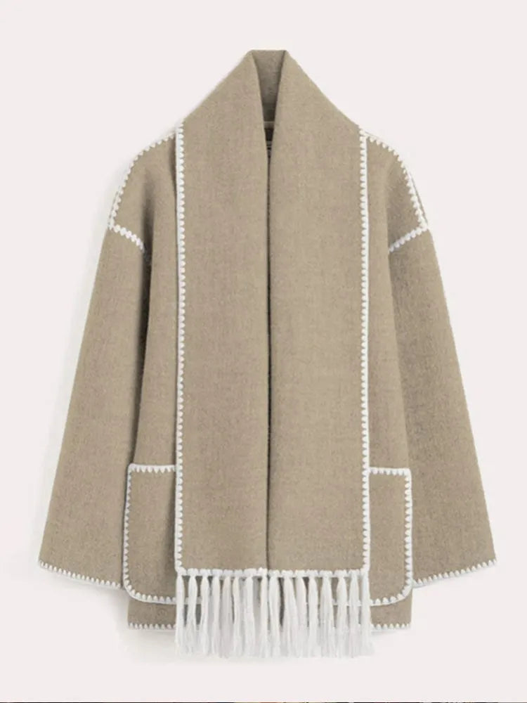 LM | Stylish warm scarf and jacket
