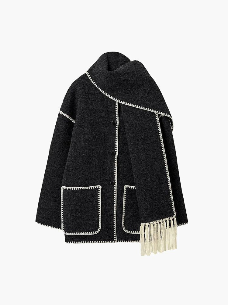 LM | Stylish warm scarf and jacket