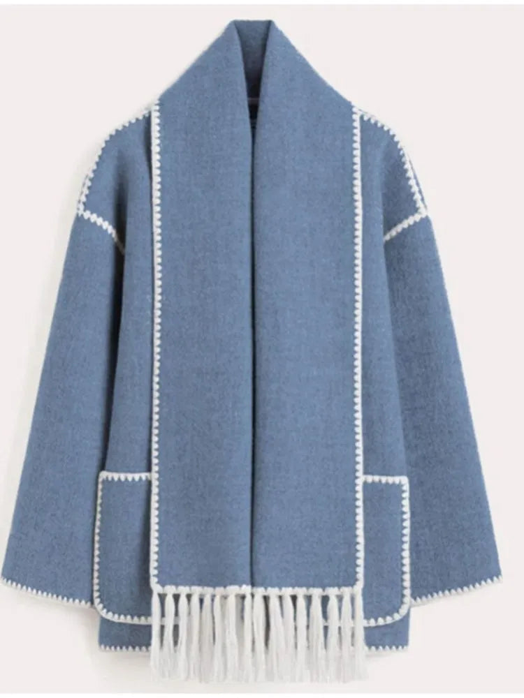 LM | Stylish warm scarf and jacket