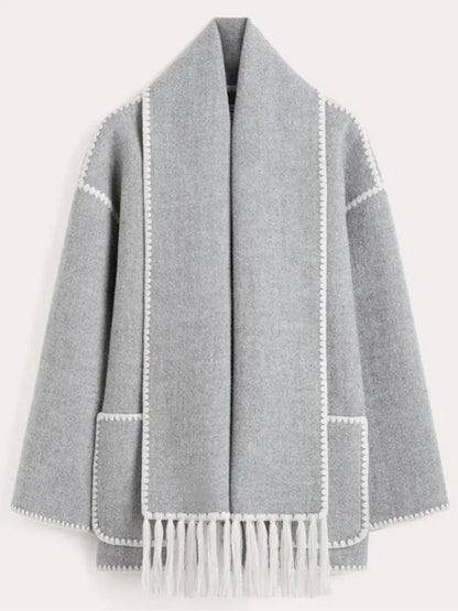 LM | Stylish warm scarf and jacket