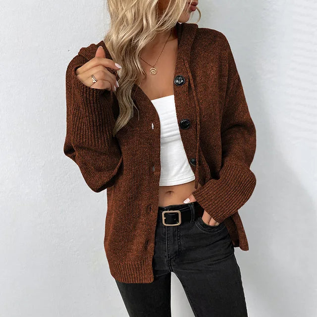 LM | Cozy cardigan with hood