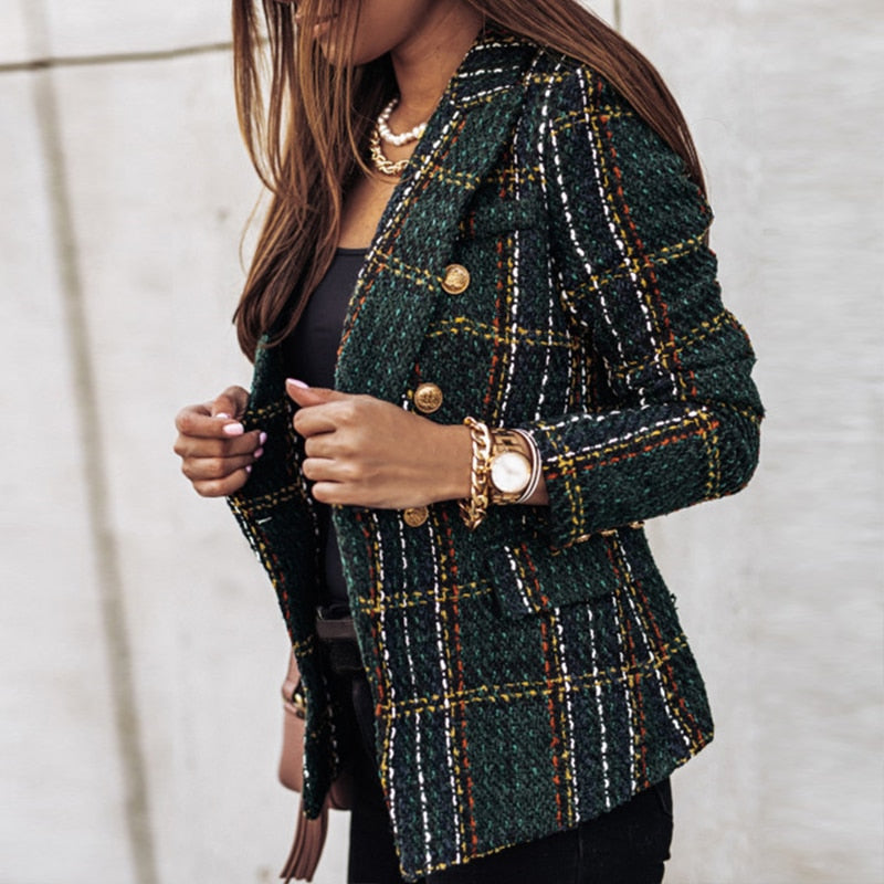 LM | Chic checked blazer for women