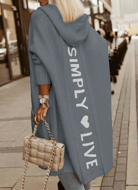 LM | Long cardigan with hood