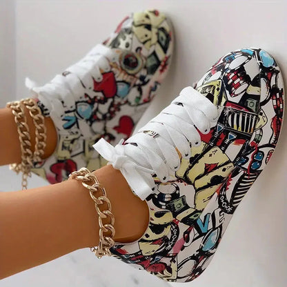 LM | Graffiti print high-top sneakers