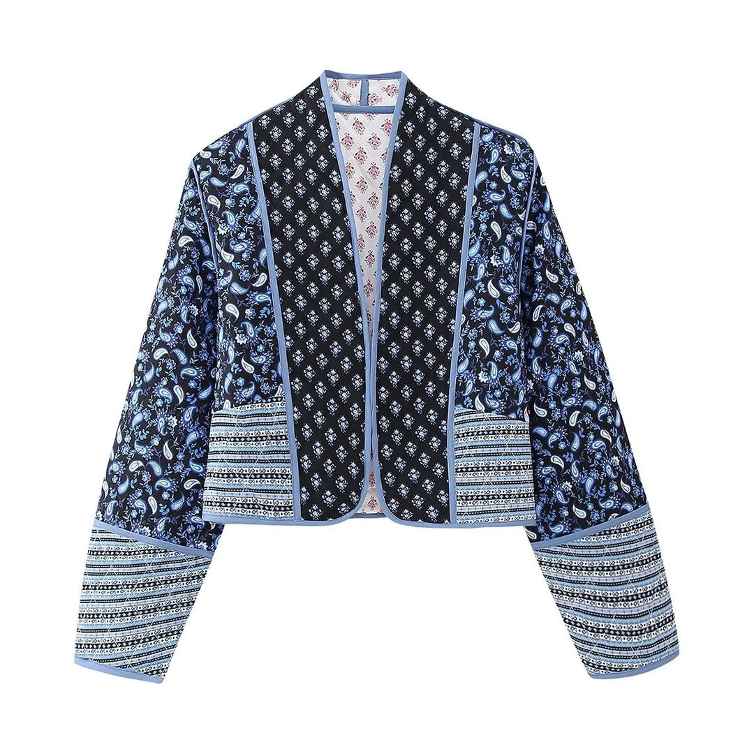 LM | Retro jacket with floral pattern