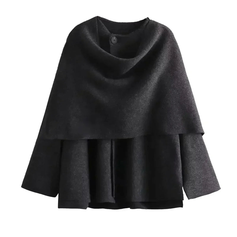 LM | Oversized jacket with scarf