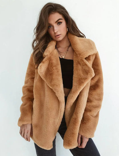 LM | warm plush teddy coat