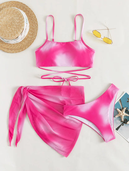 Isabel® | Piece Tie-dye Bikini With Wrap Straps