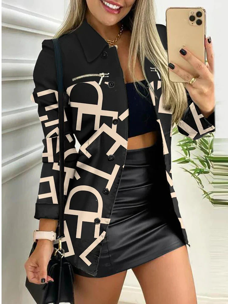 LM | Chic geometric jacket for women