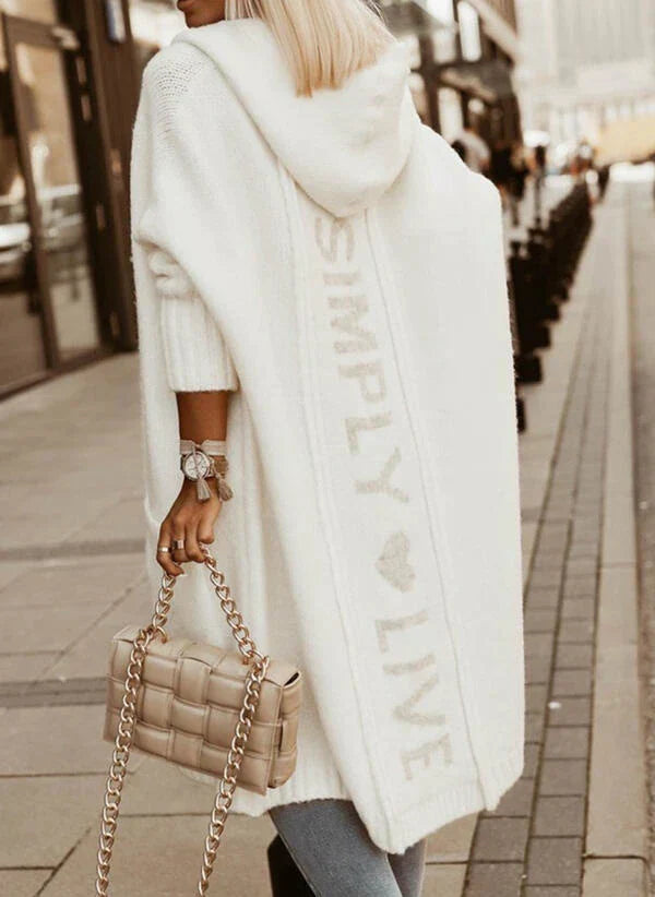 LM | Long cardigan with hood