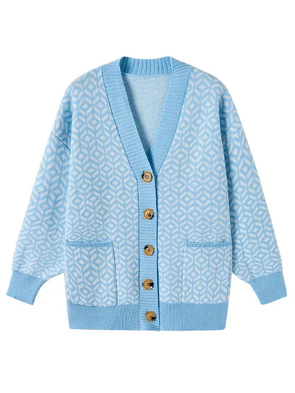LM | Elegant knitted cardigan with button placket