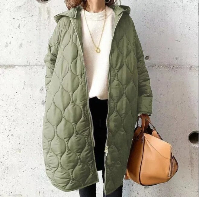 LM | New Casual Parka jacket with hood in Argyle