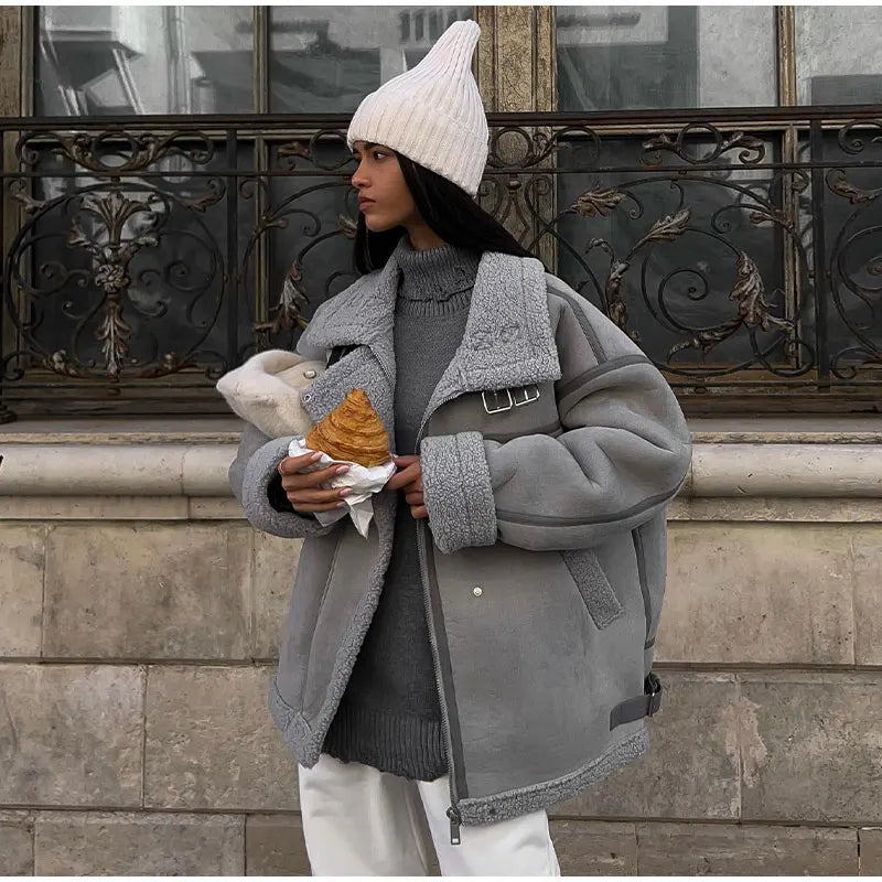 LM | Casual fur coat for women