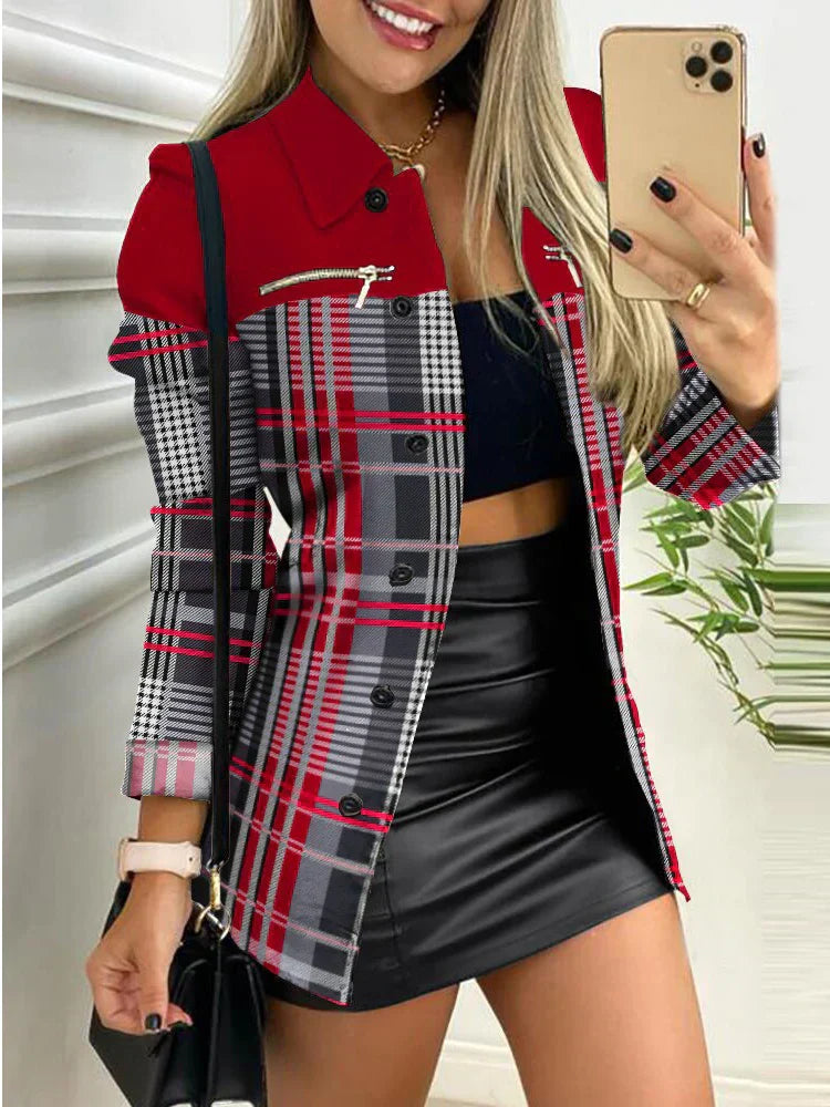 LM | Chic geometric jacket for women