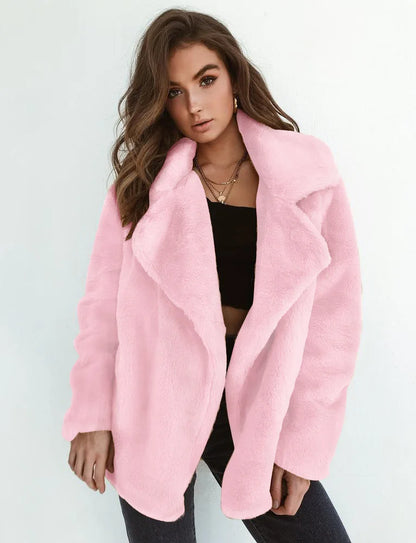 LM | warm plush teddy coat