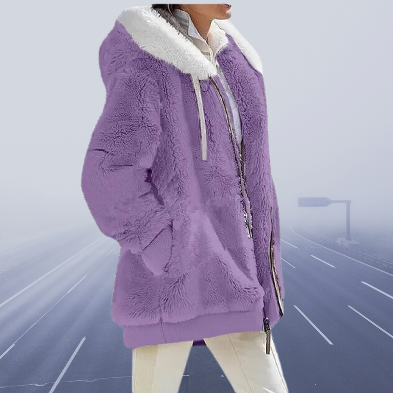 LM | stylish fleece jacket with hood