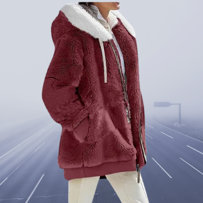 LM | stylish fleece jacket with hood