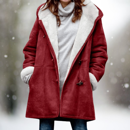 LM | soft, fluffy hooded jacket