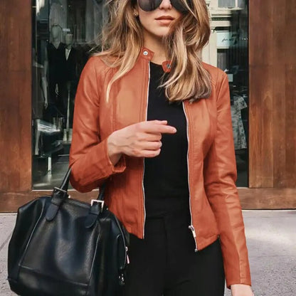 LM | Classic leather jacket for women