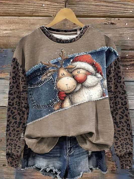 Comstylish Women's Christmas Art Sweatshirt