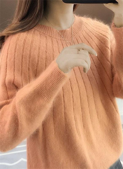 LM | Fluffy cashmere knit sweater