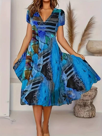 LM | Bohemian summer dress with V-neckline