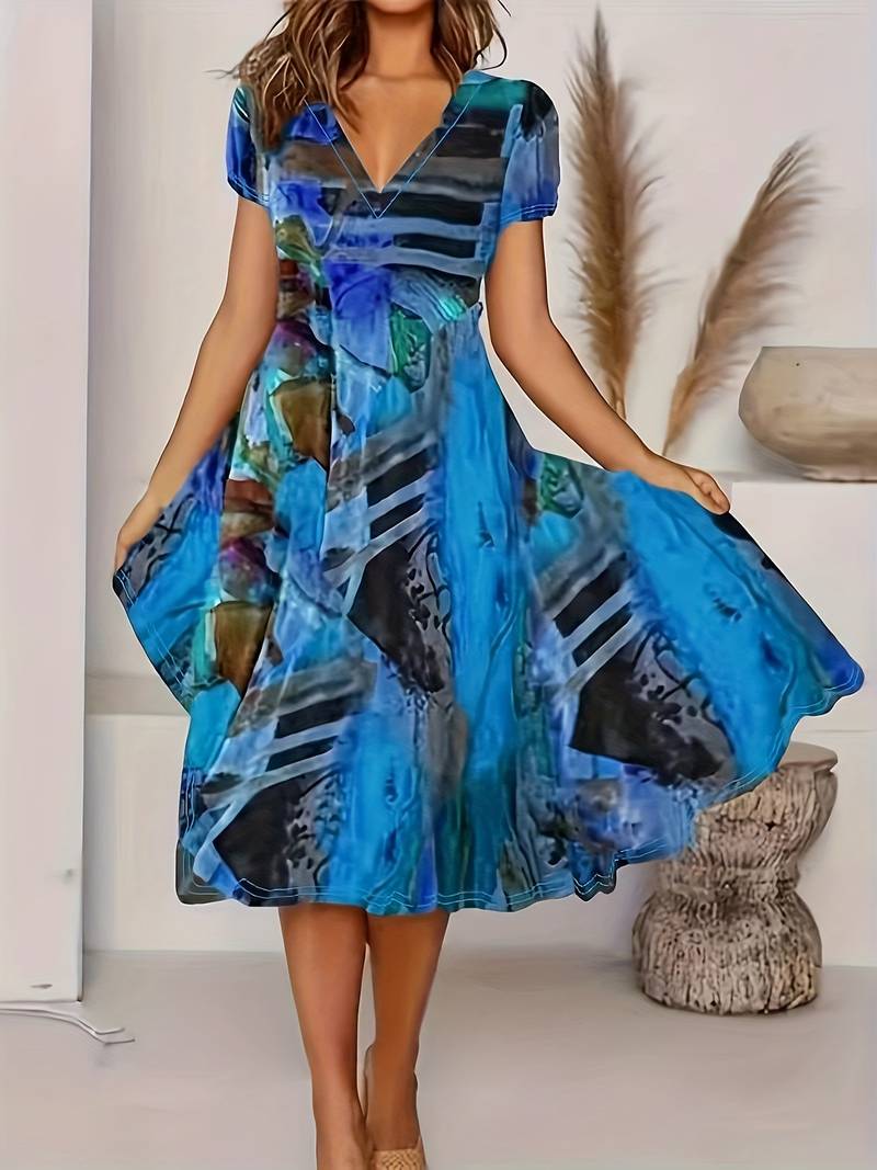 LM | Bohemian summer dress with V-neckline