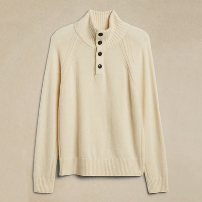 Men's Vintage Hand Knit Button Sweater elevenforest
