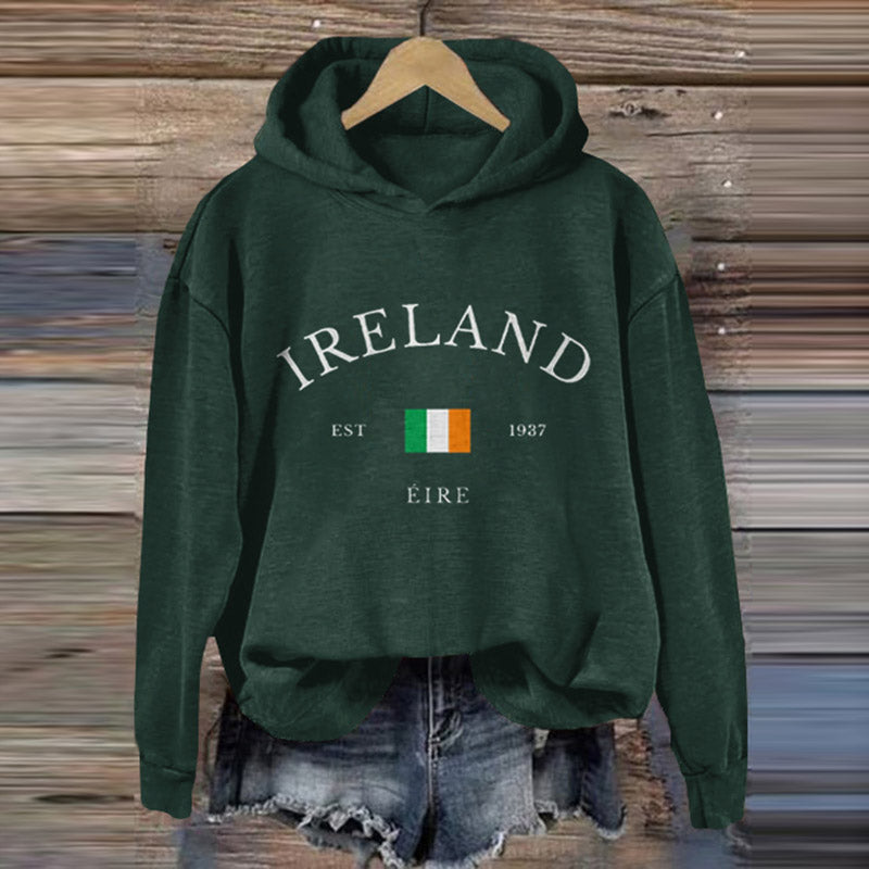 Comstylish Ireland Art Patterns Vintage Casual Hoodie