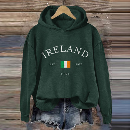 Comstylish Ireland Art Patterns Vintage Casual Hoodie