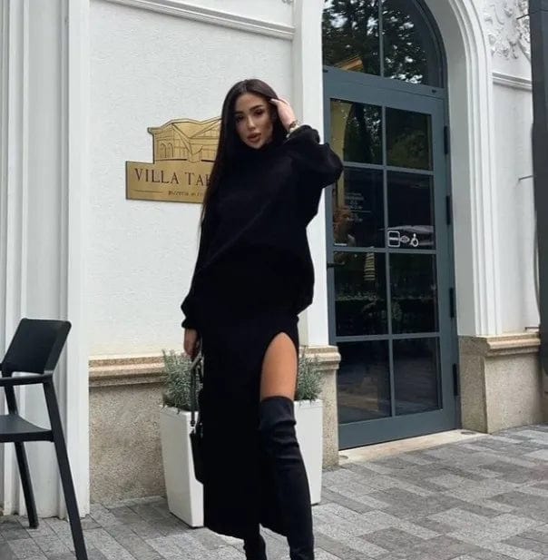 LM | Knitted sweater with turtleneck