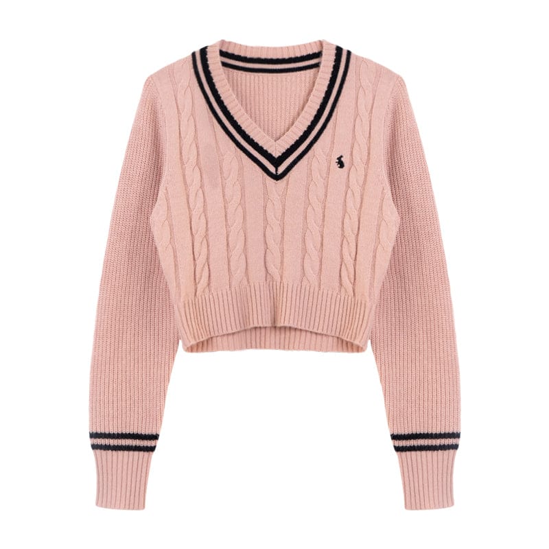 LM | Korean fashion knitted sweater