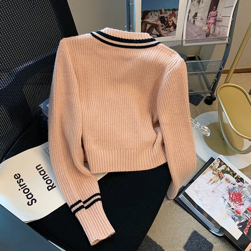 LM | Korean fashion knitted sweater