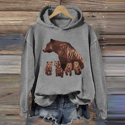 Comstylish Women's Grizzly Bear 399 Print Casual Hoodie