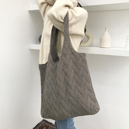 Knitted bag fashion all-match one shoulder woolen bag