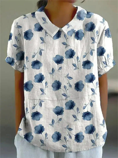 LM | Blouse with floral print for women
