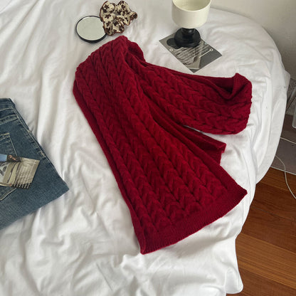 Vintage Cross Knit Soft Warm Retro Comfy Shawl elevenforest