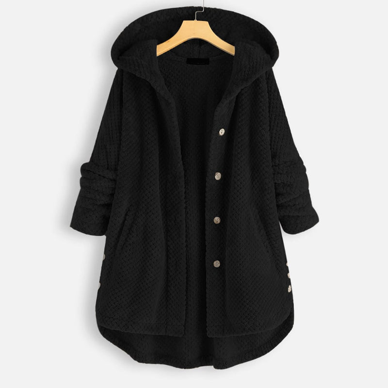 LM | warm teddy jacket with hood
