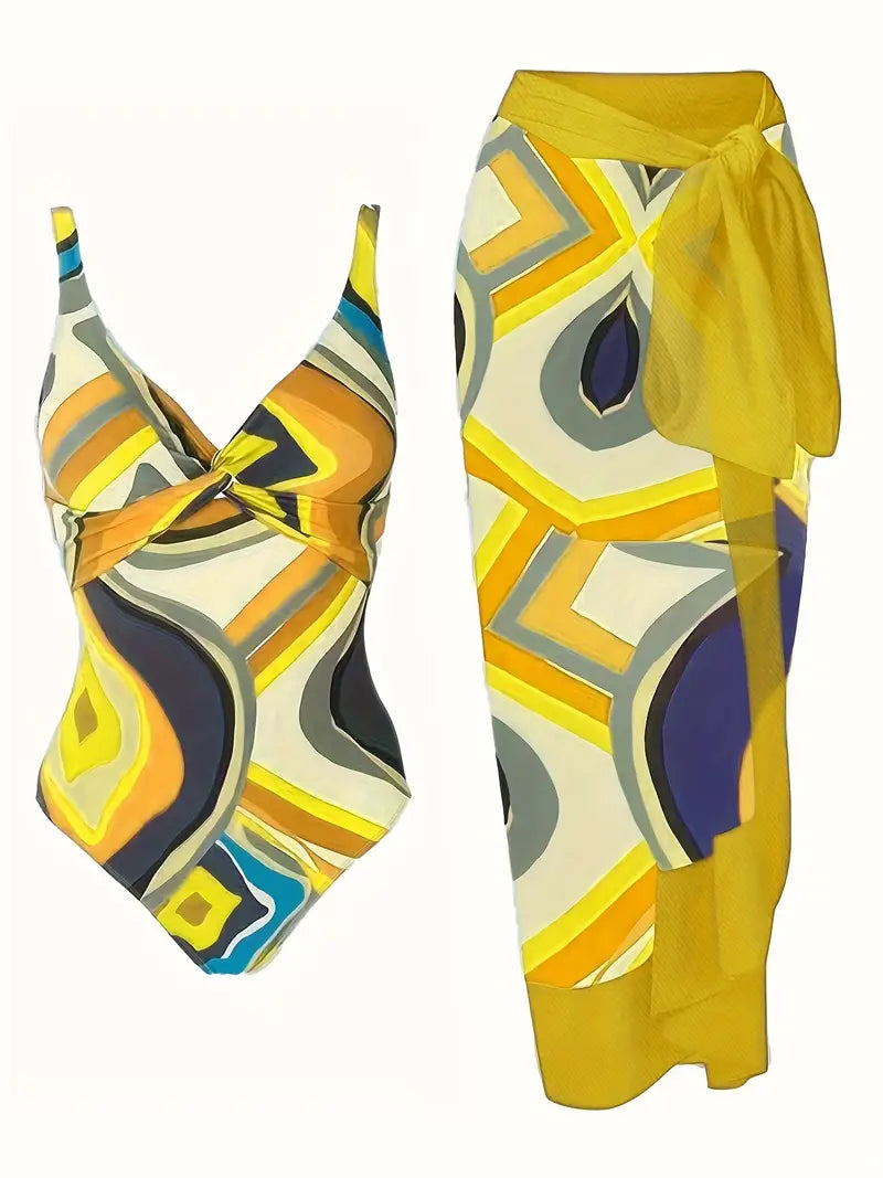 LM | Sexy swimwear with tropical pattern