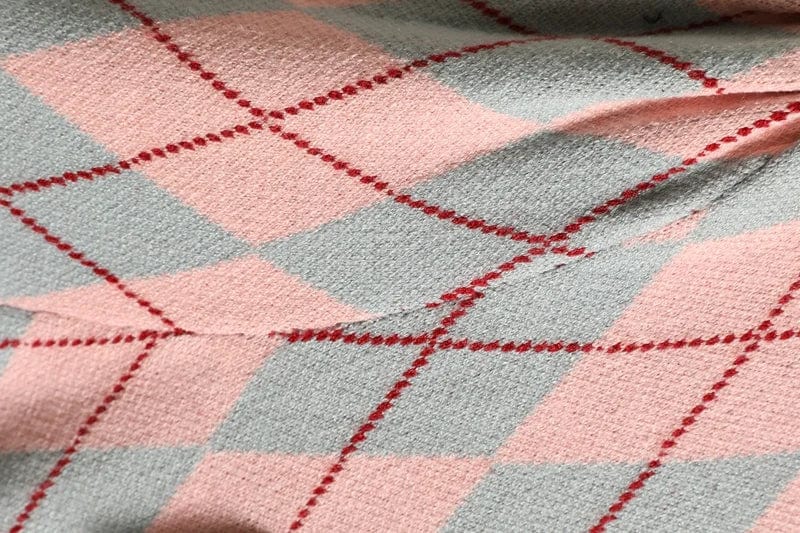 LM | MW Vintage diamond check knit sweater