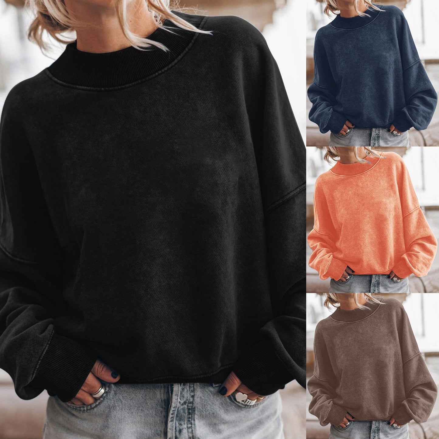 LM | Plain long sleeve sweater