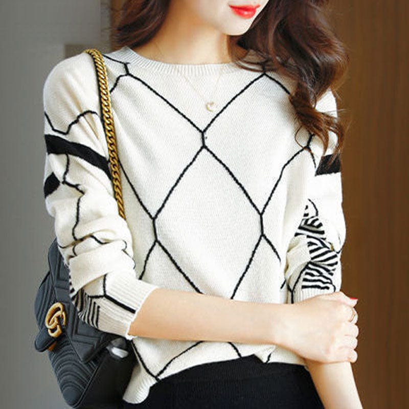 LM | Sweater with contrasting check pattern 2024