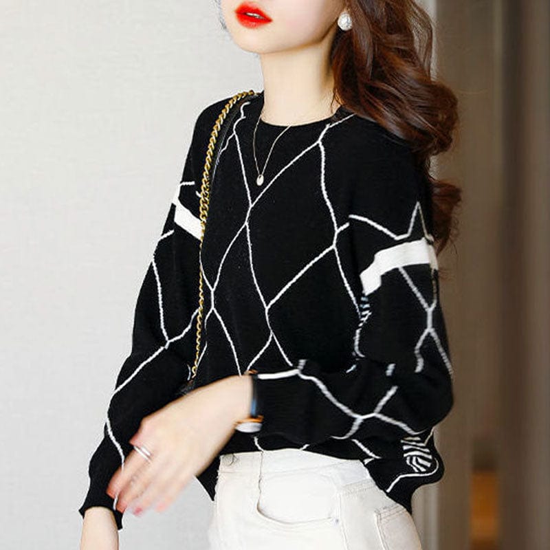 LM | Sweater with contrasting check pattern 2024