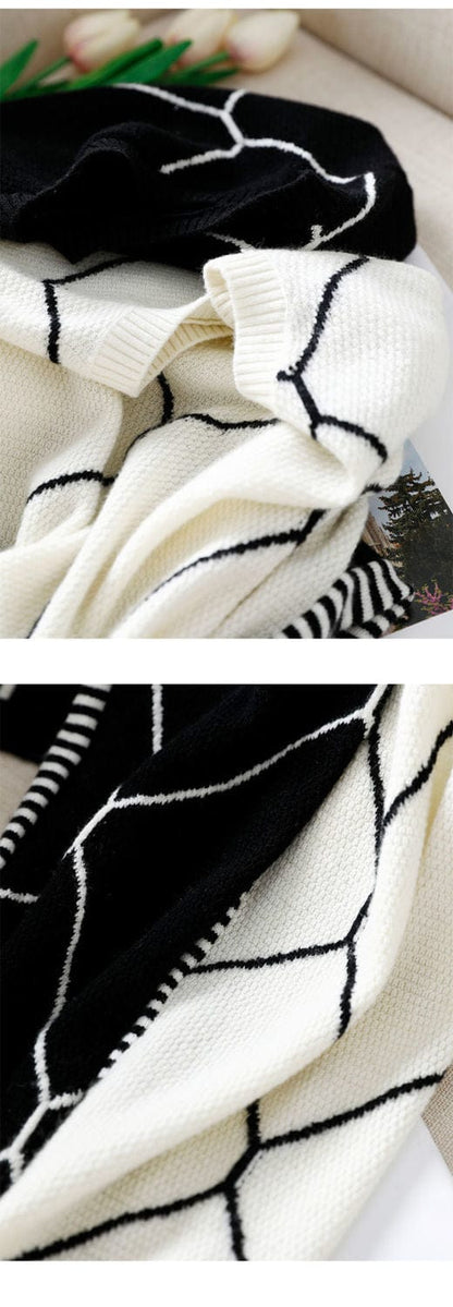 LM | Sweater with contrasting check pattern 2024