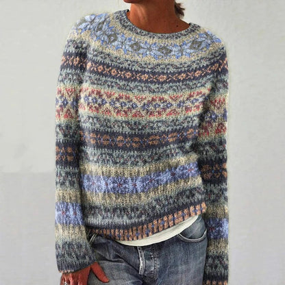 LM | Geometric patterned sweater in vintage style