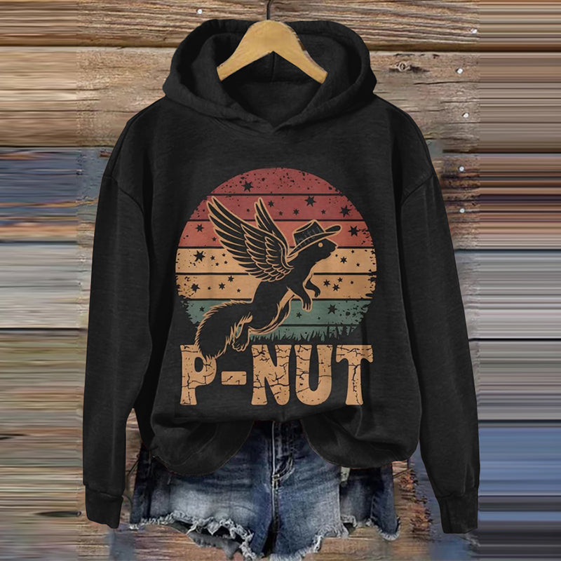 Comstylish Justice For Peanuts P'nut Print Casual Hoodie