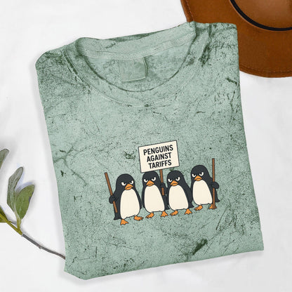 Comstylish Penguin Against Tariffs Fdt Short Sleeve T-shirt