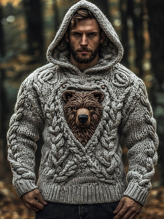 Viking Bear Totem Men's Hooded Sweater artswardrobe