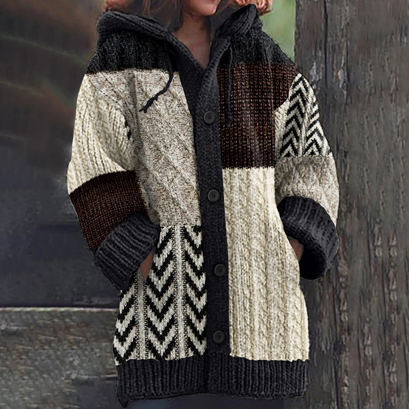 Vintage Fairman Island Patchwork Knit Jacquard Cardigan Sweater elevenforest
